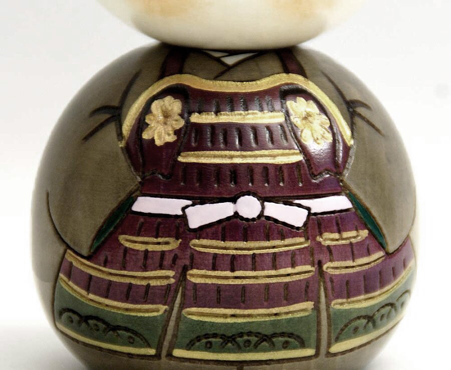 Kokeshi Kabuto-kun - Ragazzo con elmetto da Samurai - immagine 3
