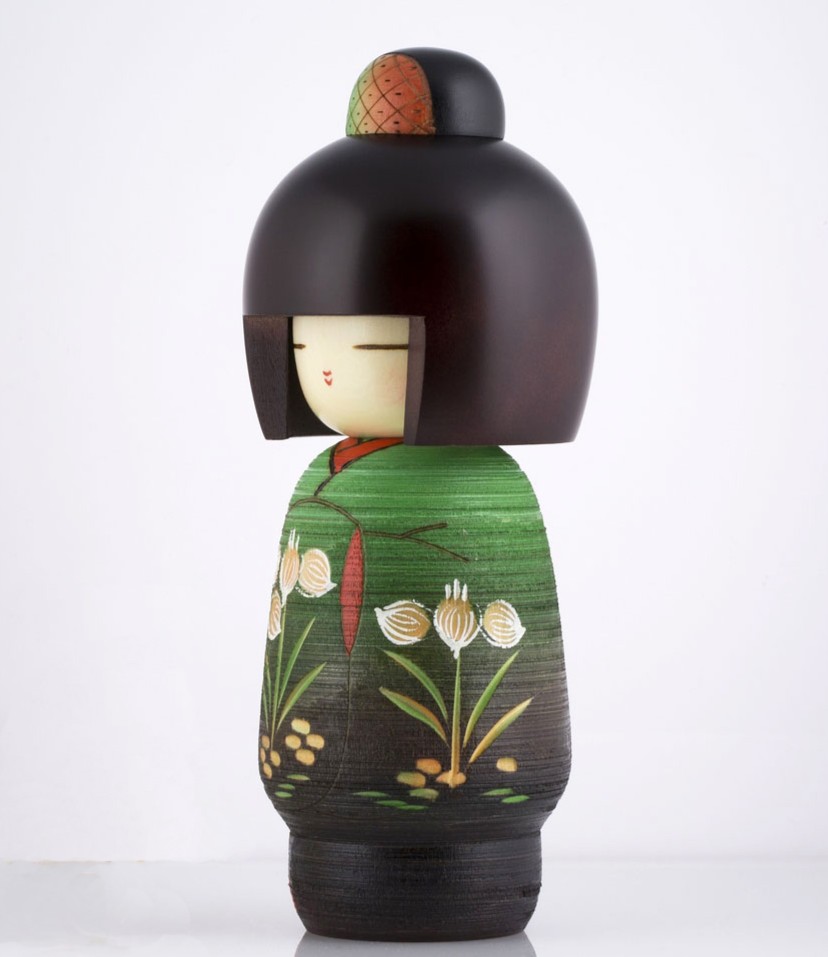 Bambola Kokeshi Izumino - Campo di Primavera - immagine 2