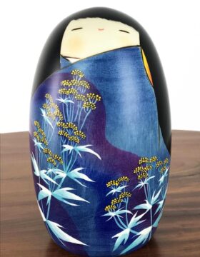 Bambola Kokeshi Hana no kokoro - Spirito dei fiori