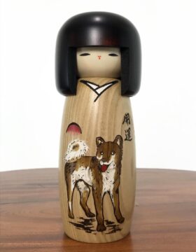 Bambola Kokeshi Inu - Cane