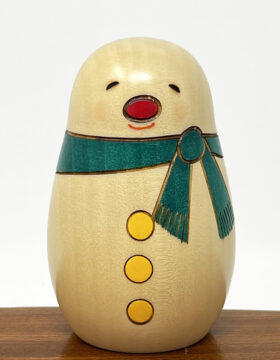 Bambola Kokeshi "Pupazzo di Neve" di Usaburo