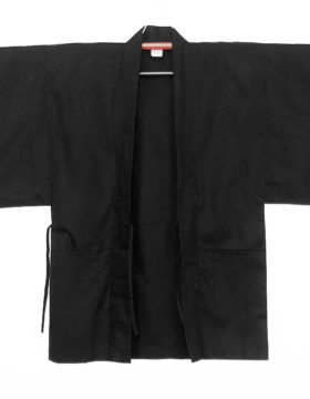 Giacca Kimono nera in puro cotone