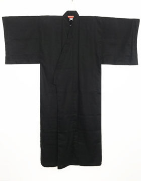 Kimono nero in puro cotone
