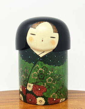 Elegante Kokeshi "Omoi" - "Emozione Profonda" di Fumio Tomidokoro