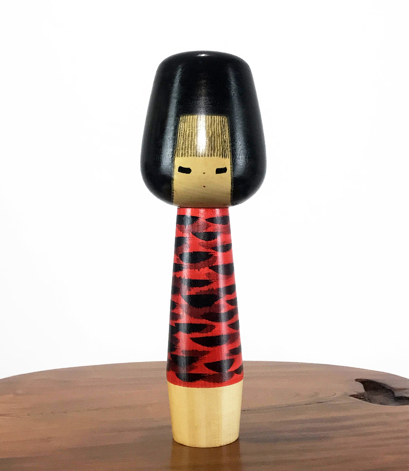 Kokeshi vintage "Dohjo" - "Giovane ragazza" di Hideo Ishihara (rarissima versione da 30,5 cm)