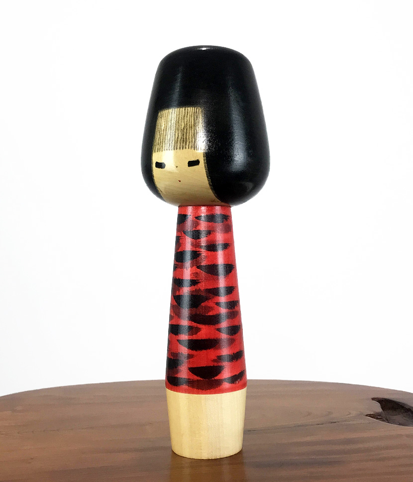 Kokeshi vintage "Dohjo" - "Giovane ragazza" di Hideo Ishihara (rarissima versione da 30,5 cm) - immagine 2