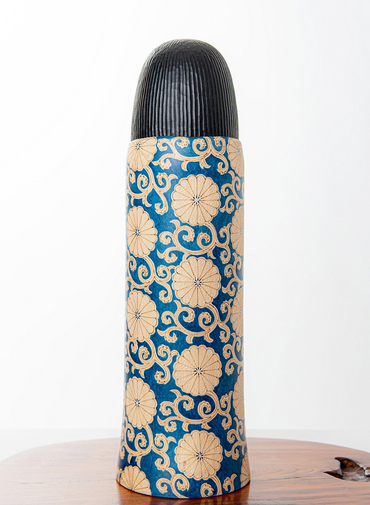 Esclusiva kokeshi “Seishin” - "Spirito" di Fumio Tomidokoro - Pezzo unico (48 cm) - immagine 4