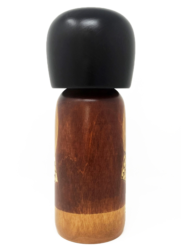 Affascinante kokeshi vintage "Yuki tsubaki" - "Camelia delle Nevi" di Tanaka Akitsune (Kojo) (29,5 cm) - immagine 4