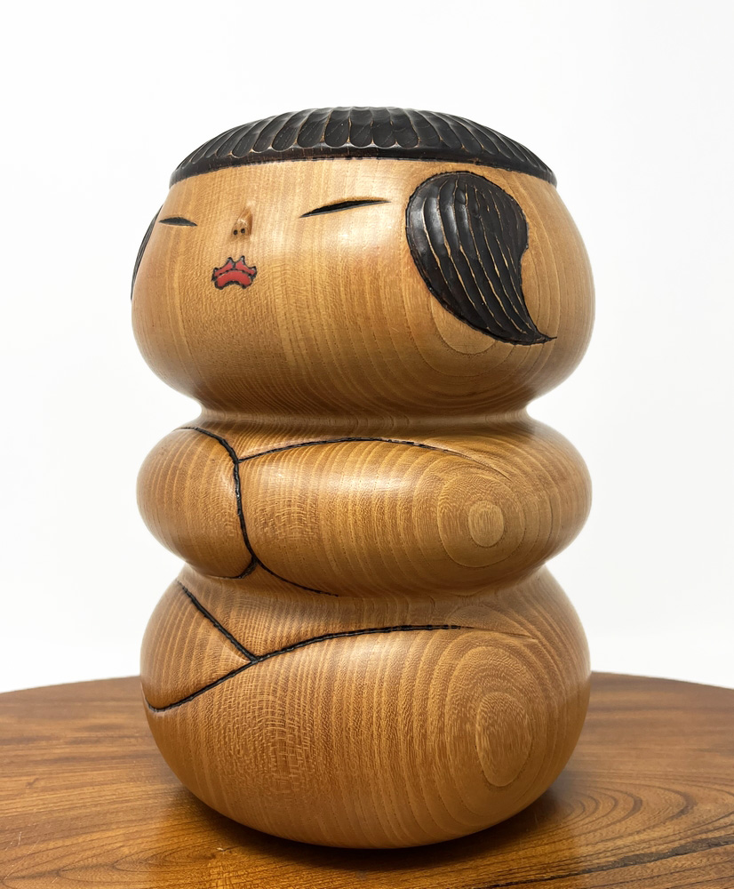 Esclusiva kokeshi vintage da collezione “Gaman” - "Pazienza" di Tatsuo Kato - immagine 2