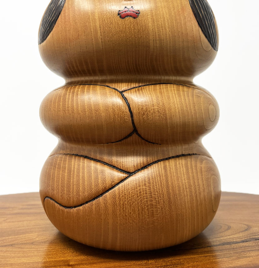 Esclusiva kokeshi vintage da collezione “Gaman” - "Pazienza" di Tatsuo Kato - immagine 6