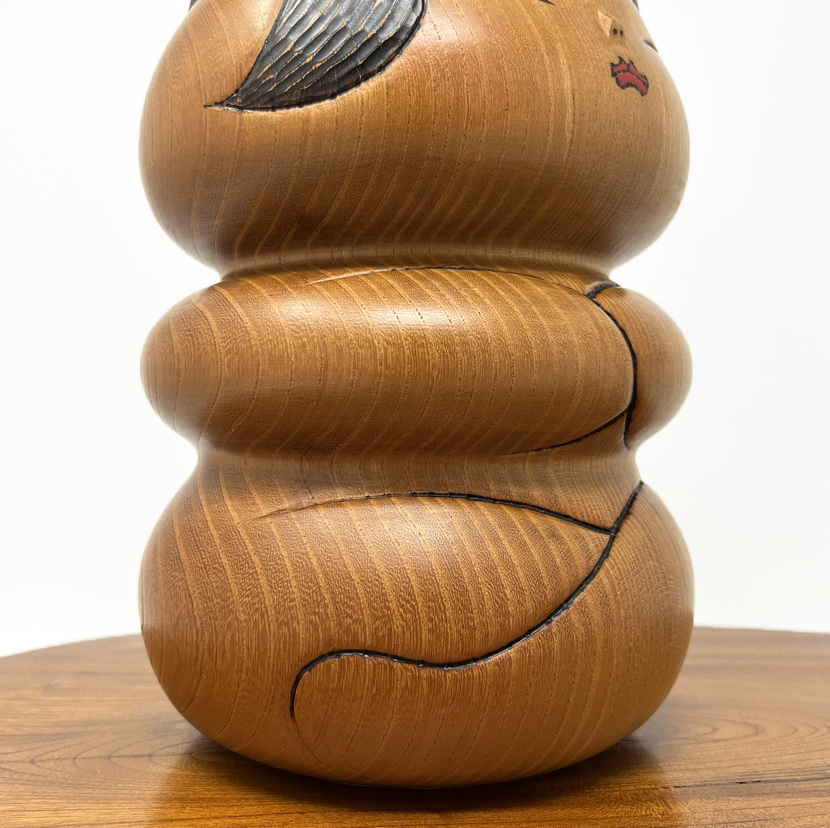 Esclusiva kokeshi vintage da collezione “Gaman” - "Pazienza" di Tatsuo Kato - immagine 8