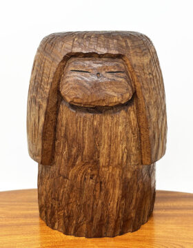 Rara e pregiata kokeshi vintage da collezione di Kuribayashi Issetsu (modello grande da 20 cm)