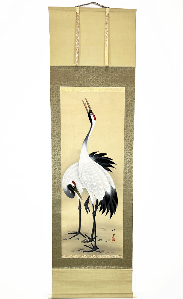 Kakemono "Coppia di gru"