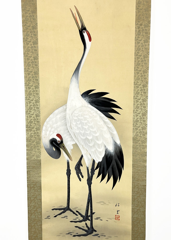 Kakemono "Coppia di gru" - immagine 2