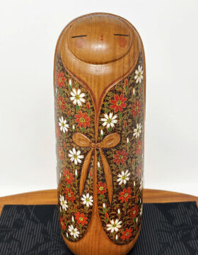 Esclusiva kokeshi vintage "Satoshin" di Kanou Chiyomatsu (28,5 cm)