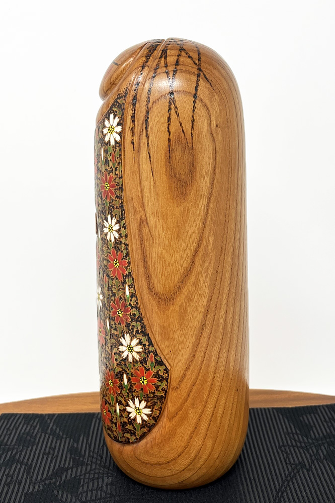 Esclusiva kokeshi vintage "Satoshin" di Kanou Chiyomatsu (28,5 cm) - immagine 3