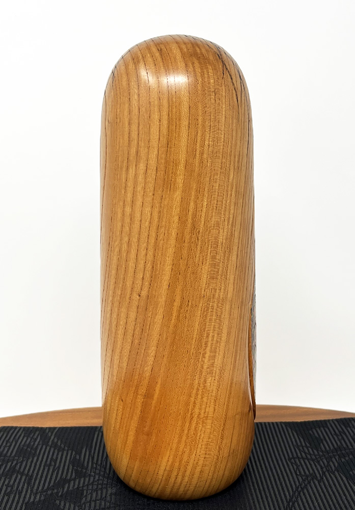 Esclusiva kokeshi vintage "Satoshin" di Kanou Chiyomatsu (28,5 cm) - immagine 4