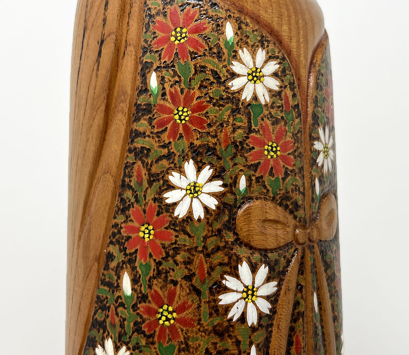 Esclusiva kokeshi vintage "Satoshin" di Kanou Chiyomatsu (28,5 cm) - immagine 8