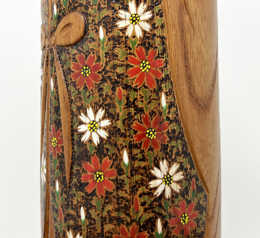 Esclusiva kokeshi vintage "Satoshin" di Kanou Chiyomatsu (28,5 cm) - immagine 10