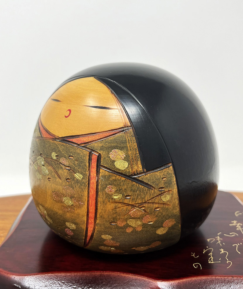 Elegante kokeshi vintage "Kaguya Hime" - "La Principessa della Luna" di Toa Sekiguchi con base - immagine 2