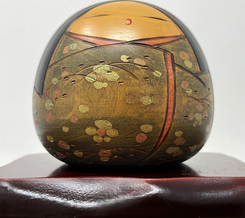 Elegante kokeshi vintage "Kaguya Hime" - "La Principessa della Luna" di Toa Sekiguchi con base - immagine 6