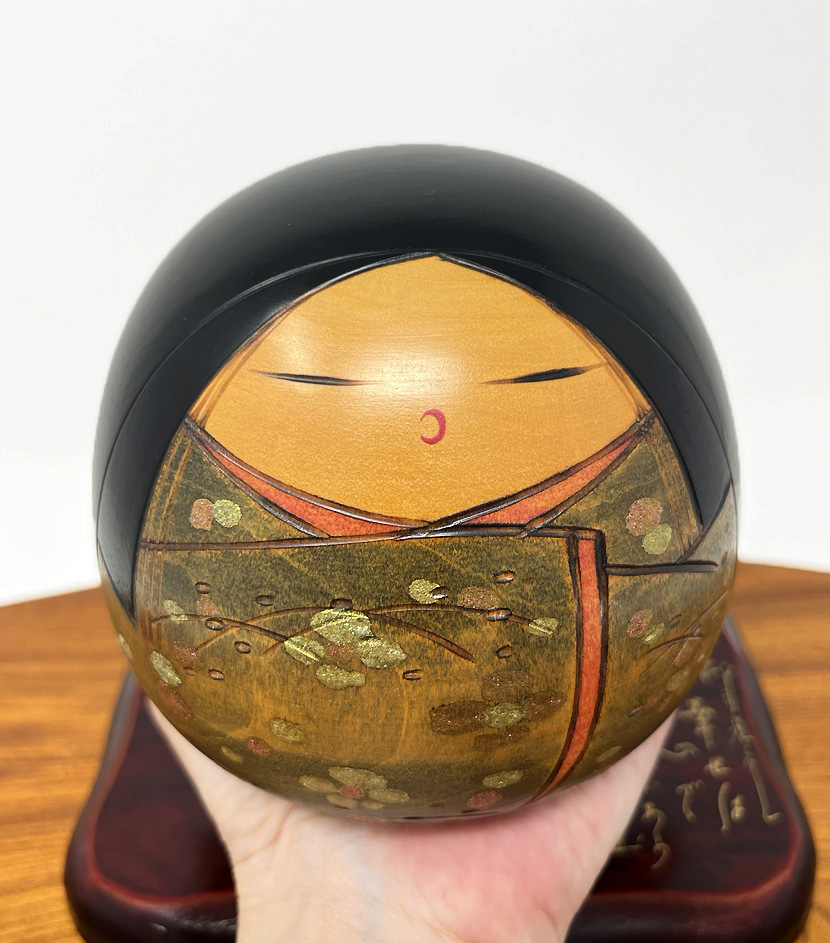 Elegante kokeshi vintage "Kaguya Hime" - "La Principessa della Luna" di Toa Sekiguchi con base - immagine 7