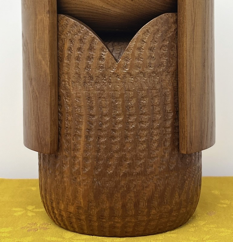 Raffinata kokeshi vintage da collezione "Dōjo" – "Giovane ragazza" di Shido Shozan (26,5 cm) - immagine 6