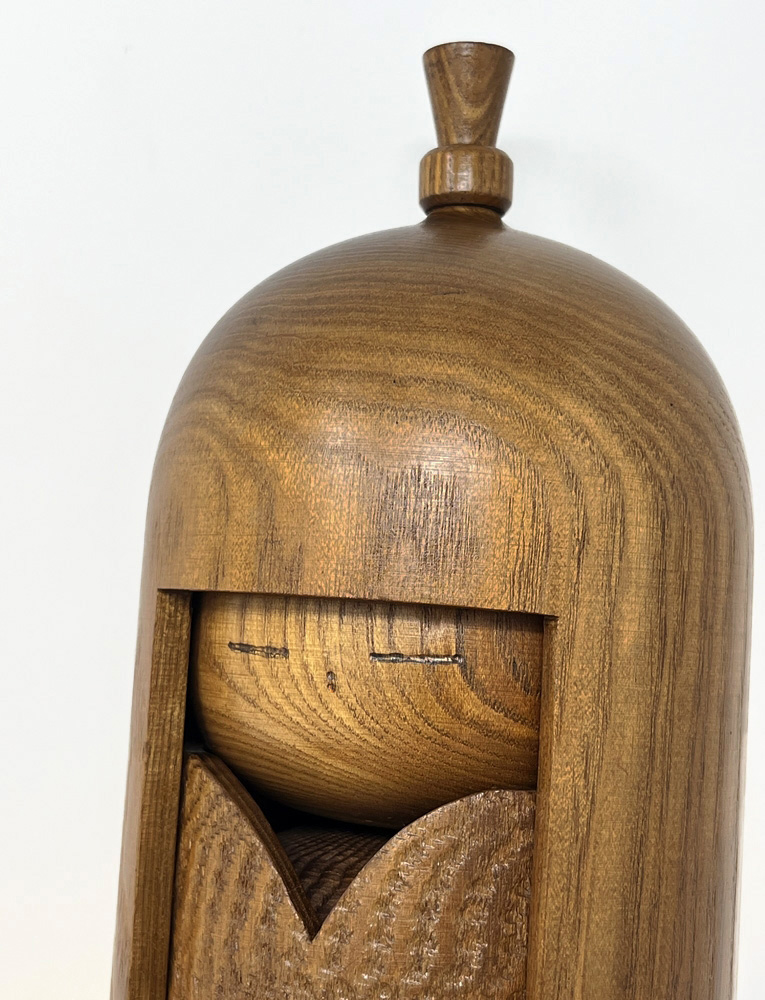 Raffinata kokeshi vintage da collezione "Dōjo" – "Giovane ragazza" di Shido Shozan (26,5 cm) - immagine 9