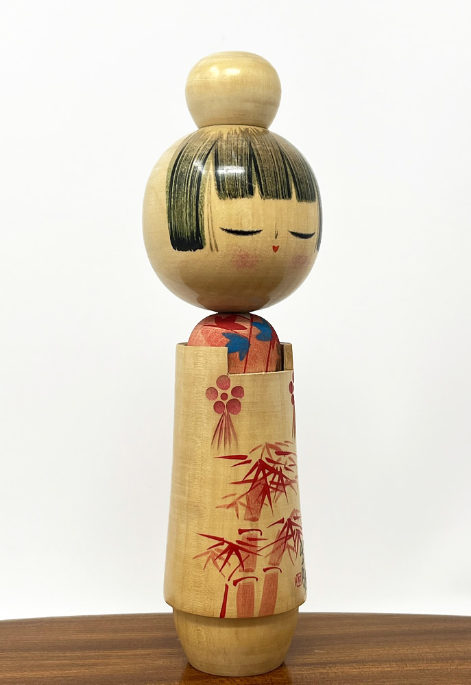 Rara kokeshi vintage "Sakae" - "Prosperità" di Suigai Sato - immagine 4