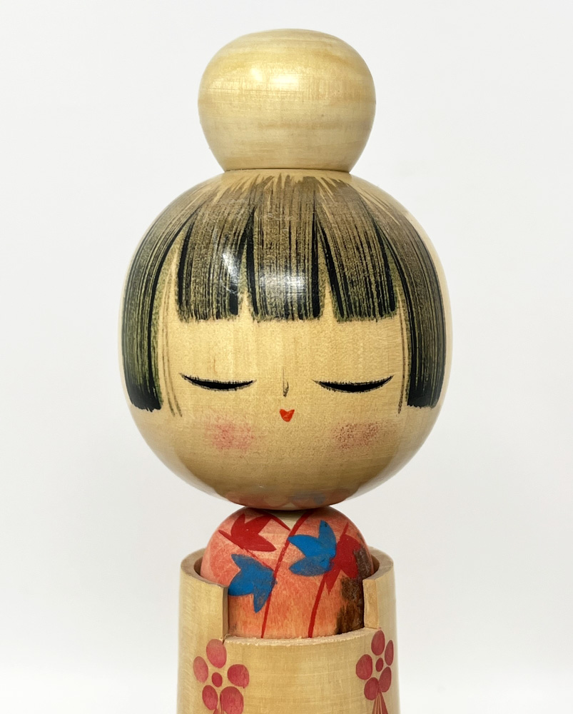 Rara kokeshi vintage "Sakae" - "Prosperità" di Suigai Sato - immagine 5