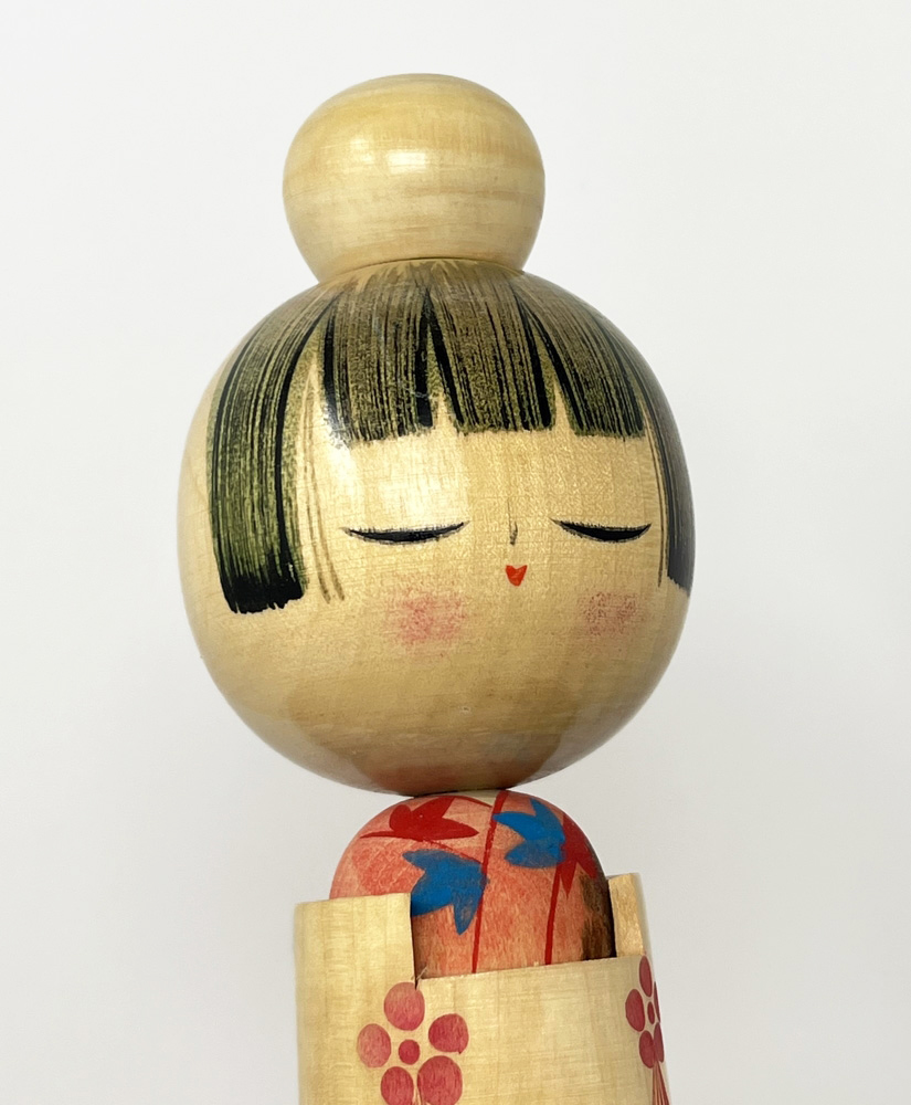 Rara kokeshi vintage "Sakae" - "Prosperità" di Suigai Sato - immagine 7