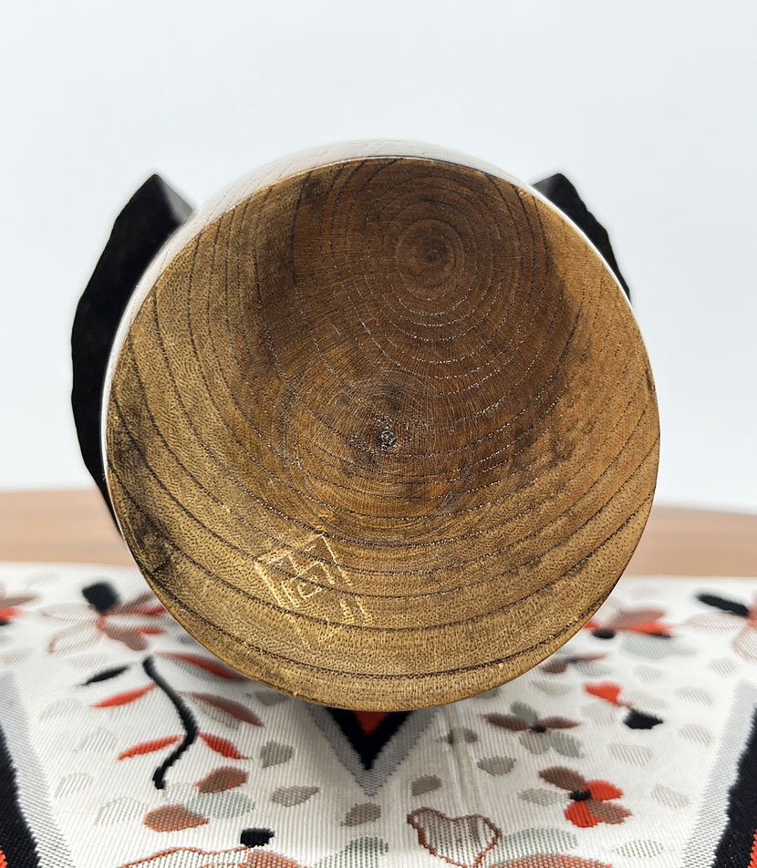 Esclusiva coppia di kokeshi vintage "Yamazato" - "Villaggio di Montagna" di Shido Shozan (31 cm) - immagine 11