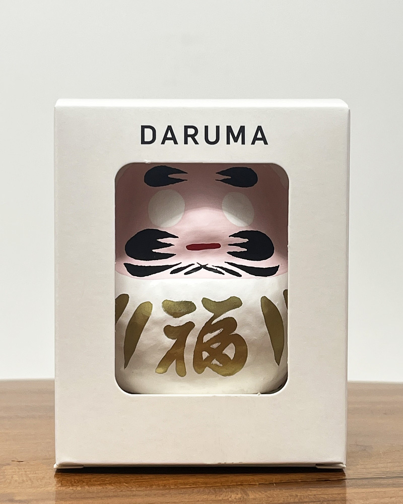 Daruma "Fuku" - "Buona Fortuna" bianco (Amore) con packaging incluso - immagine 6