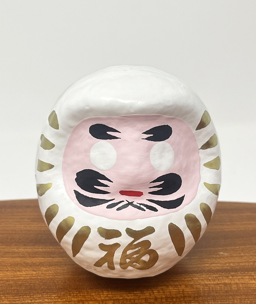 Daruma "Fuku" - "Buona Fortuna" bianco (Amore) con packaging incluso - immagine 9