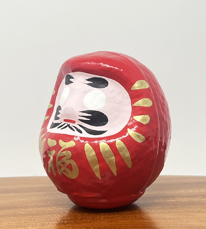 Daruma "Fuku" - "Buona Fortuna" rosso con packaging incluso - immagine 3