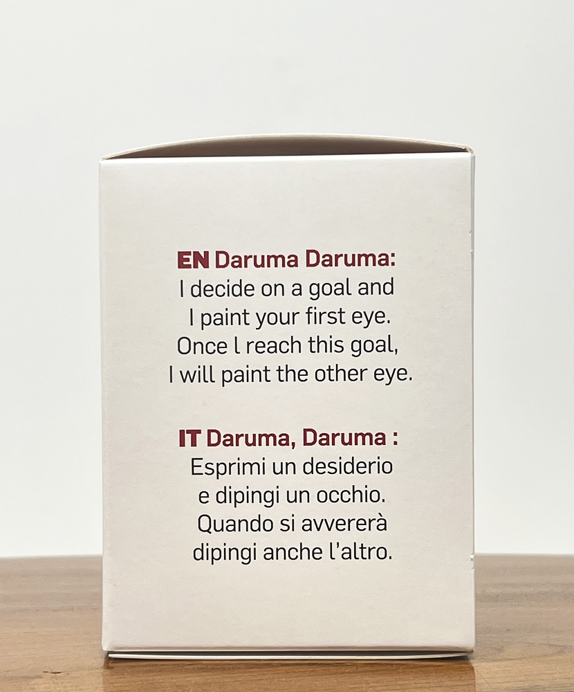 Daruma "Fuku" - "Buona Fortuna" rosso con packaging incluso - immagine 7