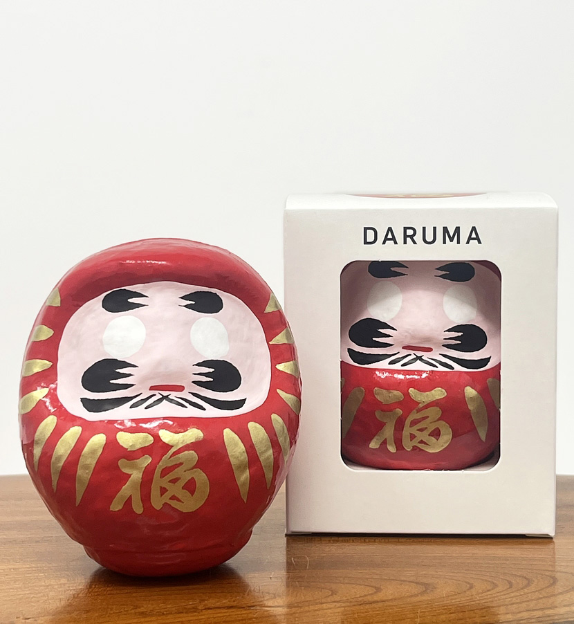 Daruma "Fuku" - "Buona Fortuna" rosso con packaging incluso - immagine 9