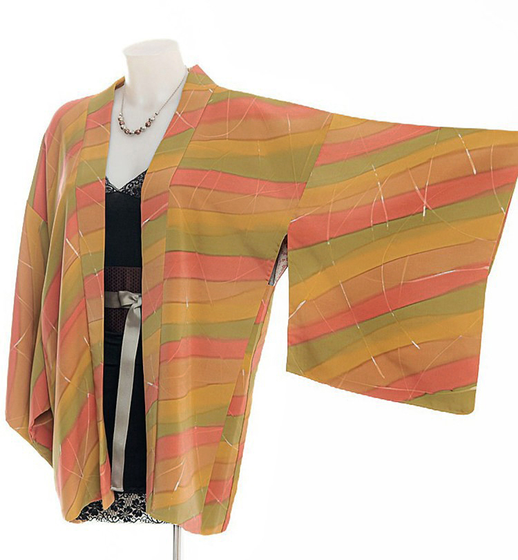 Elegante Haori Kimono con raffinato motivo color tramonto - immagine 6