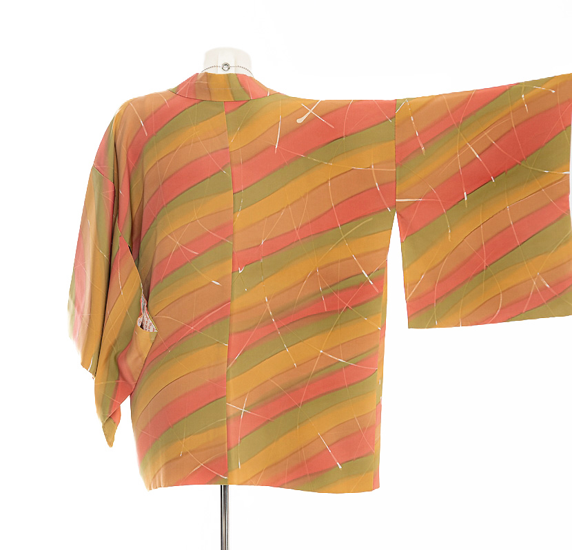 Elegante Haori Kimono con raffinato motivo color tramonto - immagine 2