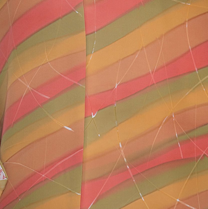 Elegante Haori Kimono con raffinato motivo color tramonto - immagine 3