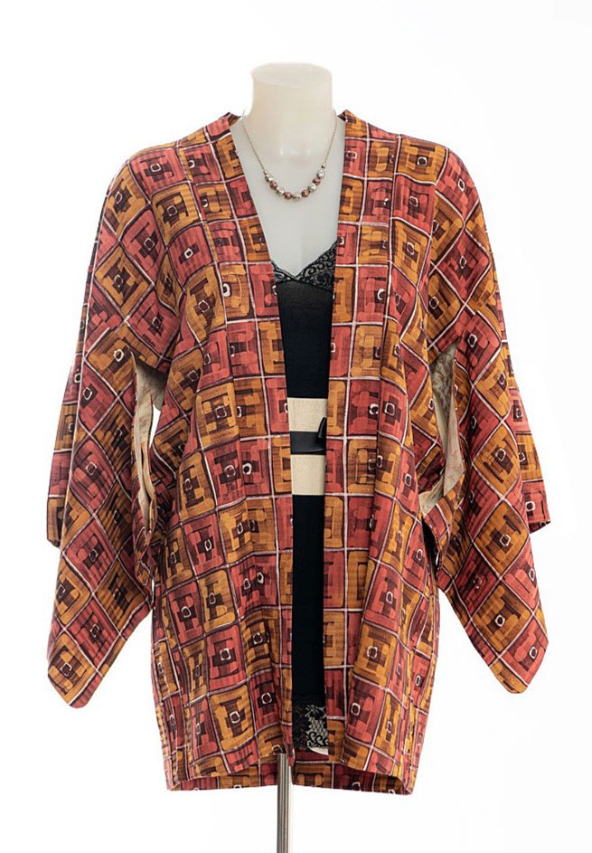Haori Kimono con suggestivo motivo astratto