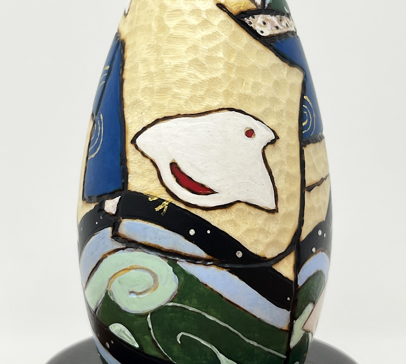 Esclusiva kokeshi "Suzuhime" - "Principessa della brezza di mare" di Oki Izumi - Pezzo unico - immagine 8