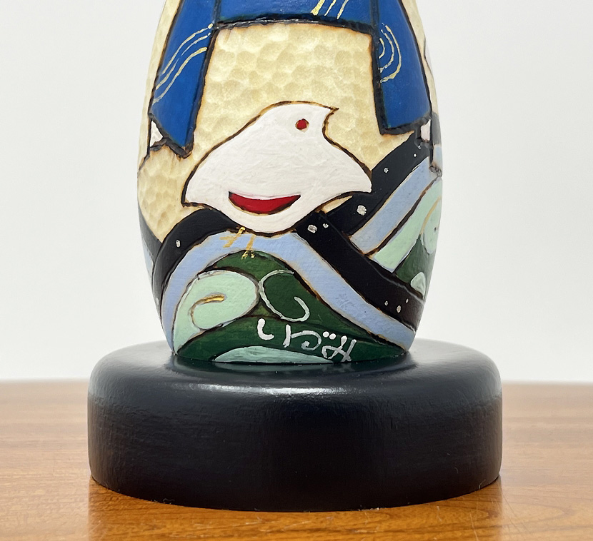 Esclusiva kokeshi "Suzuhime" - "Principessa della brezza di mare" di Oki Izumi - Pezzo unico - immagine 15