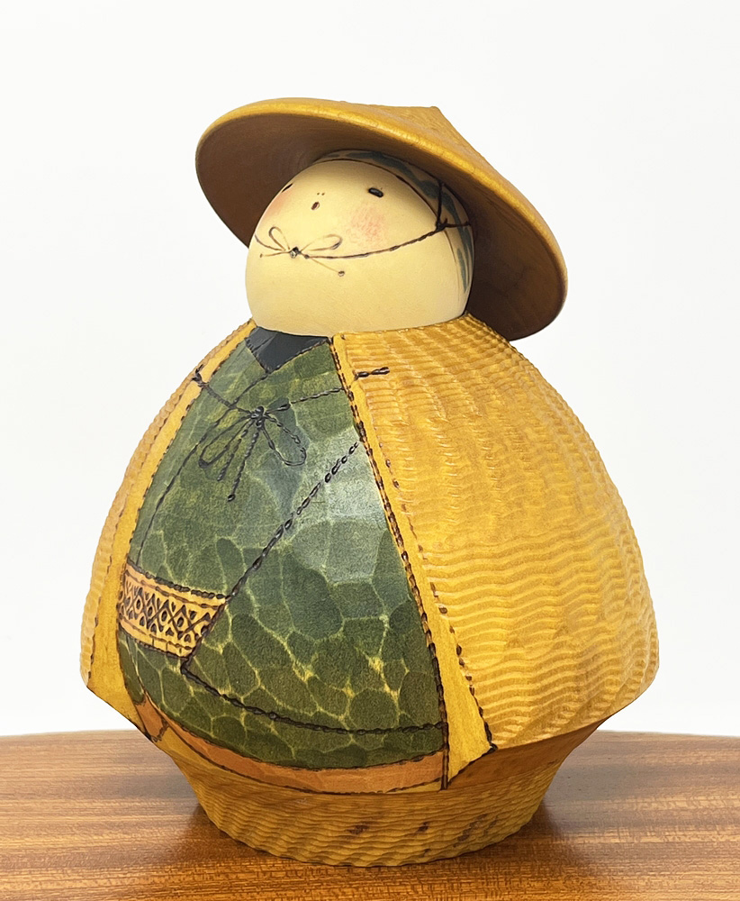 Rara kokeshi vintage "Ikusanga" - "Oltre la montagna" di Sansaku Sekiguchi - immagine 3