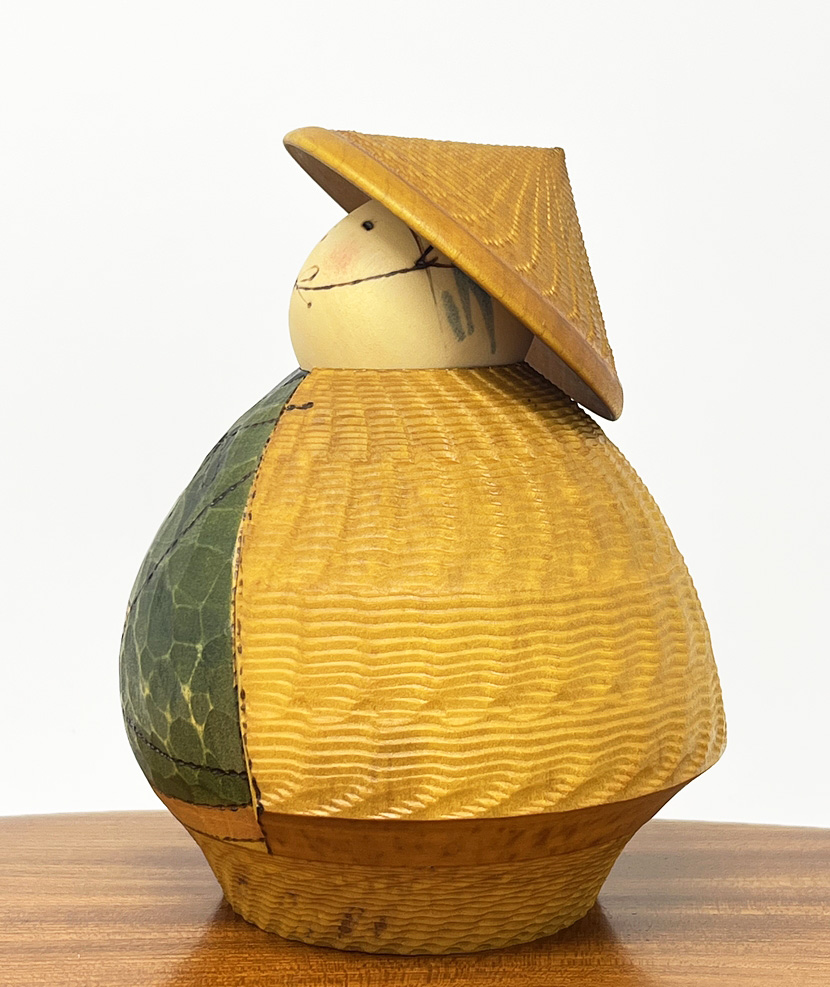 Rara kokeshi vintage "Ikusanga" - "Oltre la montagna" di Sansaku Sekiguchi - immagine 4