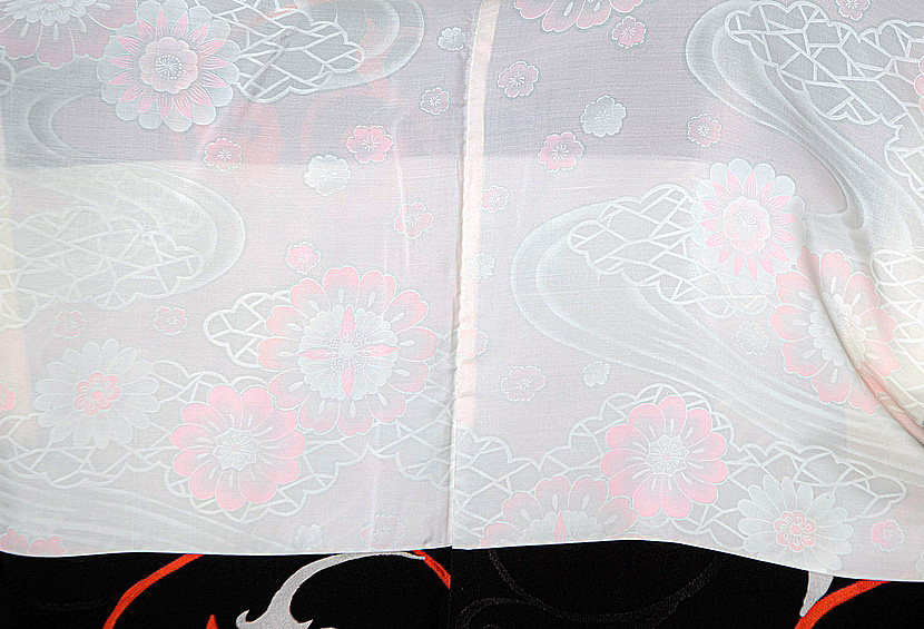 Haori Kimono nero con pregiato motivo karakusa - immagine 8