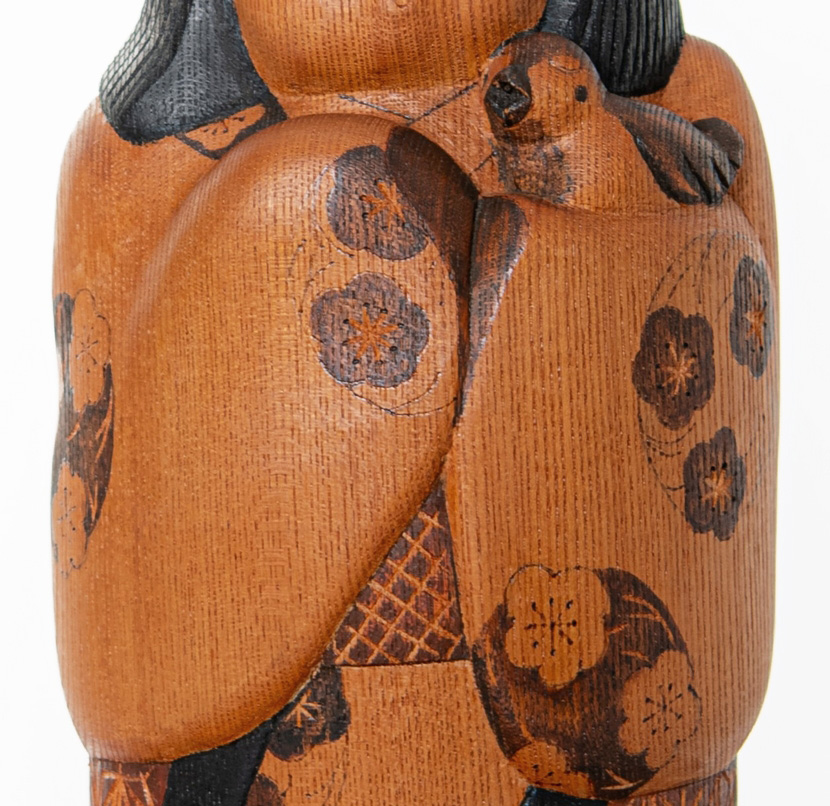 Straordinaria kokeshi "Haru no ro" - "Calore di Primavera" di Yuko Yamazaki (35 cm) - immagine 11