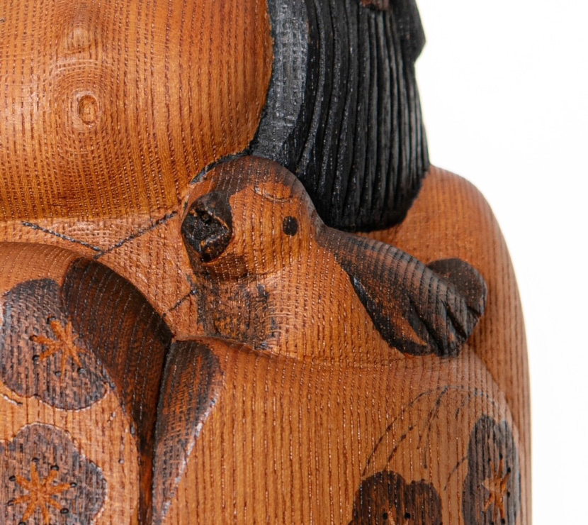 Straordinaria kokeshi "Haru no ro" - "Calore di Primavera" di Yuko Yamazaki (35 cm) - immagine 12