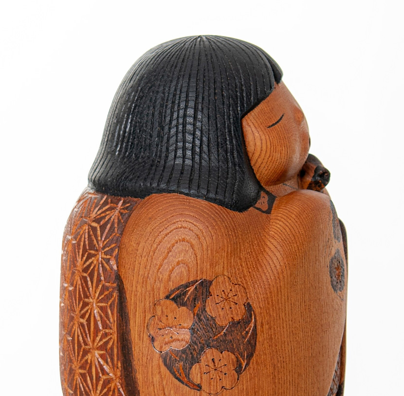 Straordinaria kokeshi "Haru no ro" - "Calore di Primavera" di Yuko Yamazaki (35 cm) - immagine 13