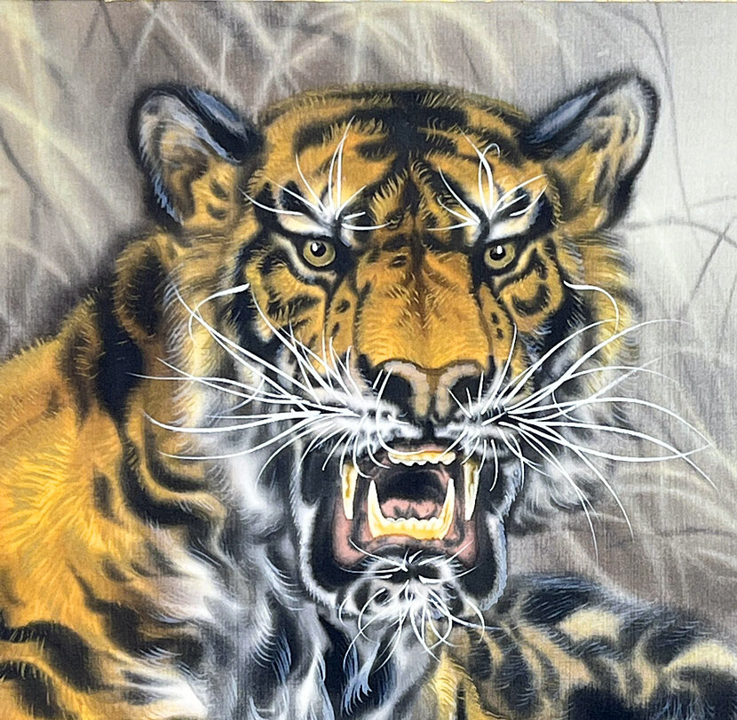 Suggestivo Kakemono "Tigre feroce" - immagine 5